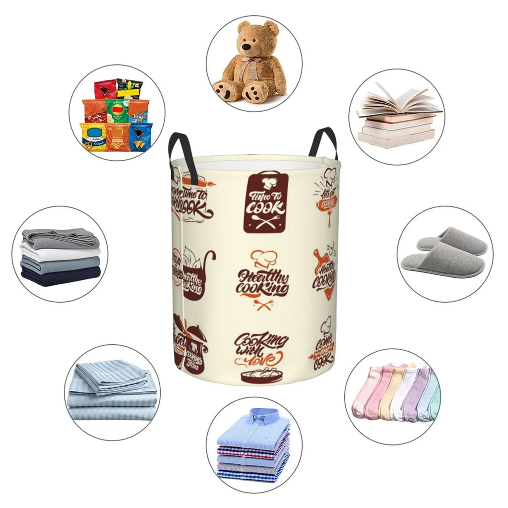 Foldable Laundry Hamper with Handles Y76708