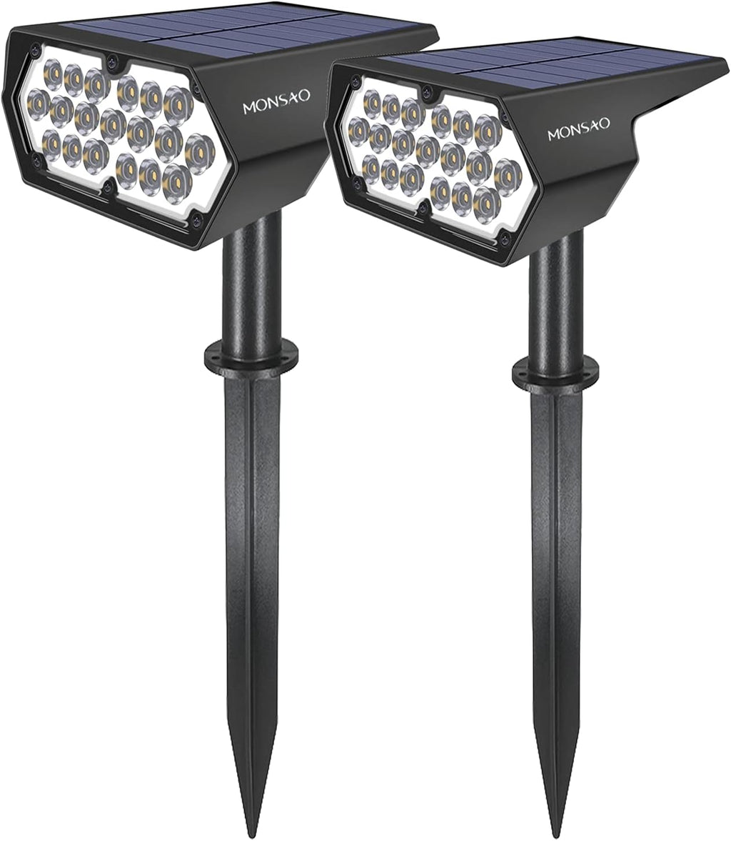 2 Pack IP65 Waterproof Solar Spot Lights Y722465