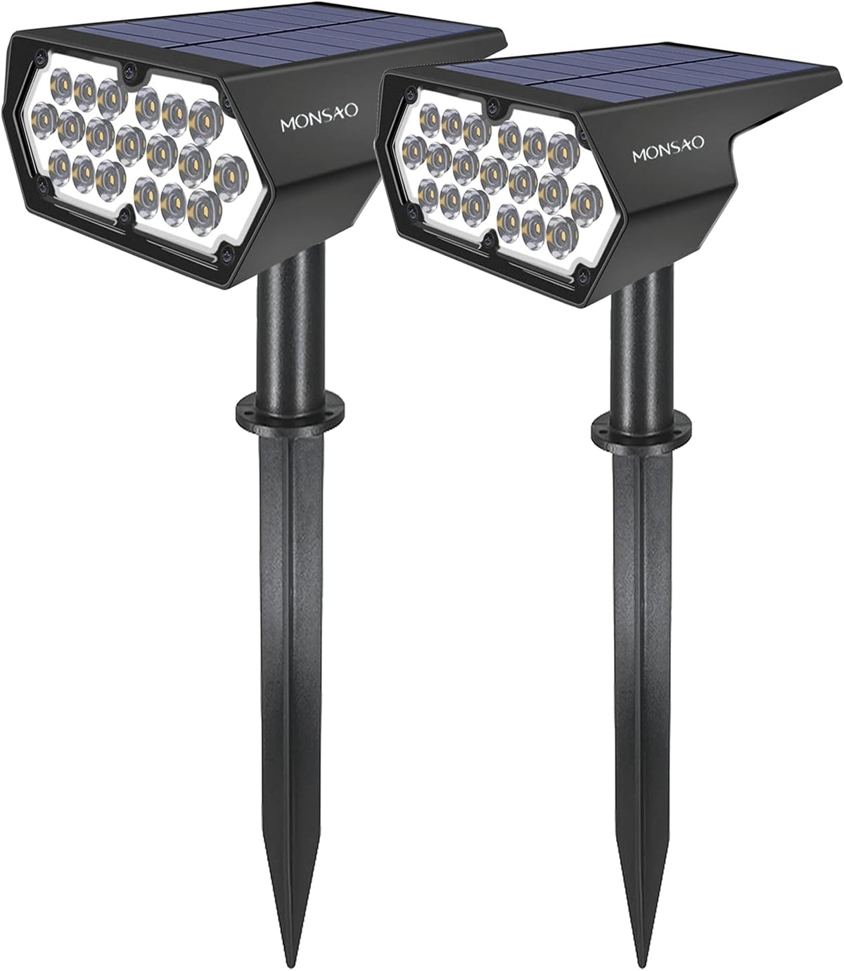 2 Pack IP65 Waterproof Solar Spot Lights Y722465