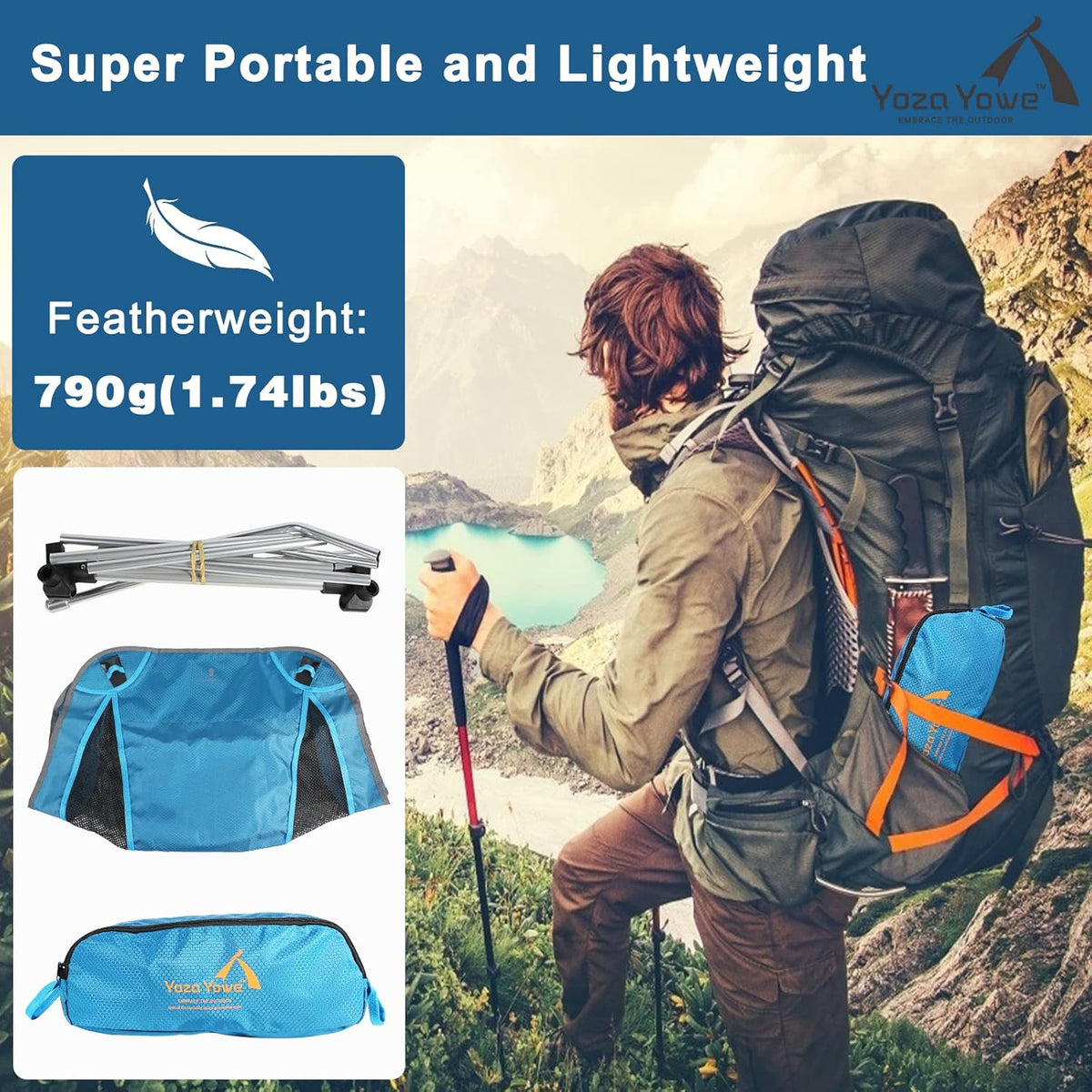 Compact Folding Camping Chair with Carry Bag H55420