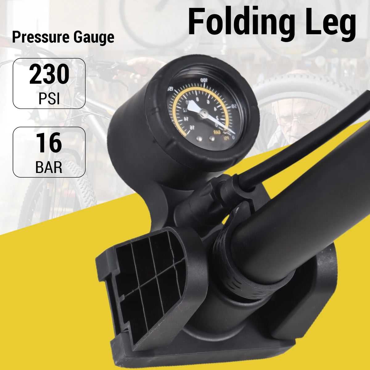 Floor Pump with Pressure Gauge S773834