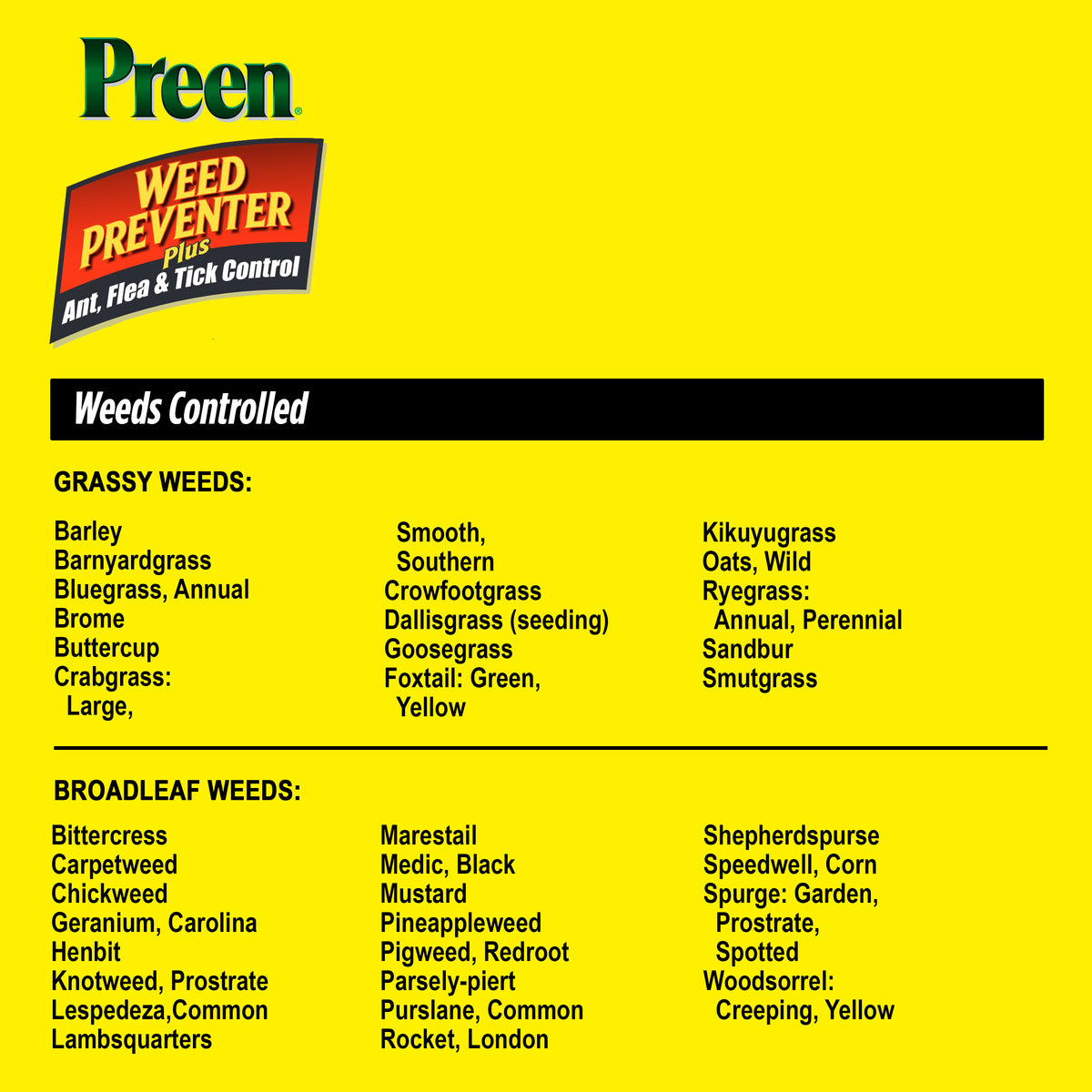 Preen Weed Preventer Plus Ant, Flea & Tick Control - 4.25 lb. Bottle - Covers 1,000 Sq. ft. T7780