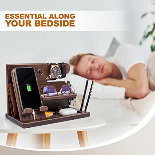Wood Phone Docking Station Organizer D194