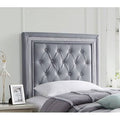 Alloy Headboard with Silver Crystal Border with Legs M467937
