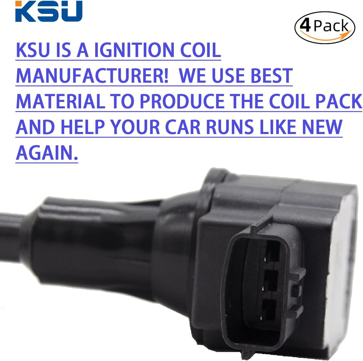 Ignition Coil Pack of 4 Compatible with Nissan 2.5L L4 Q97629