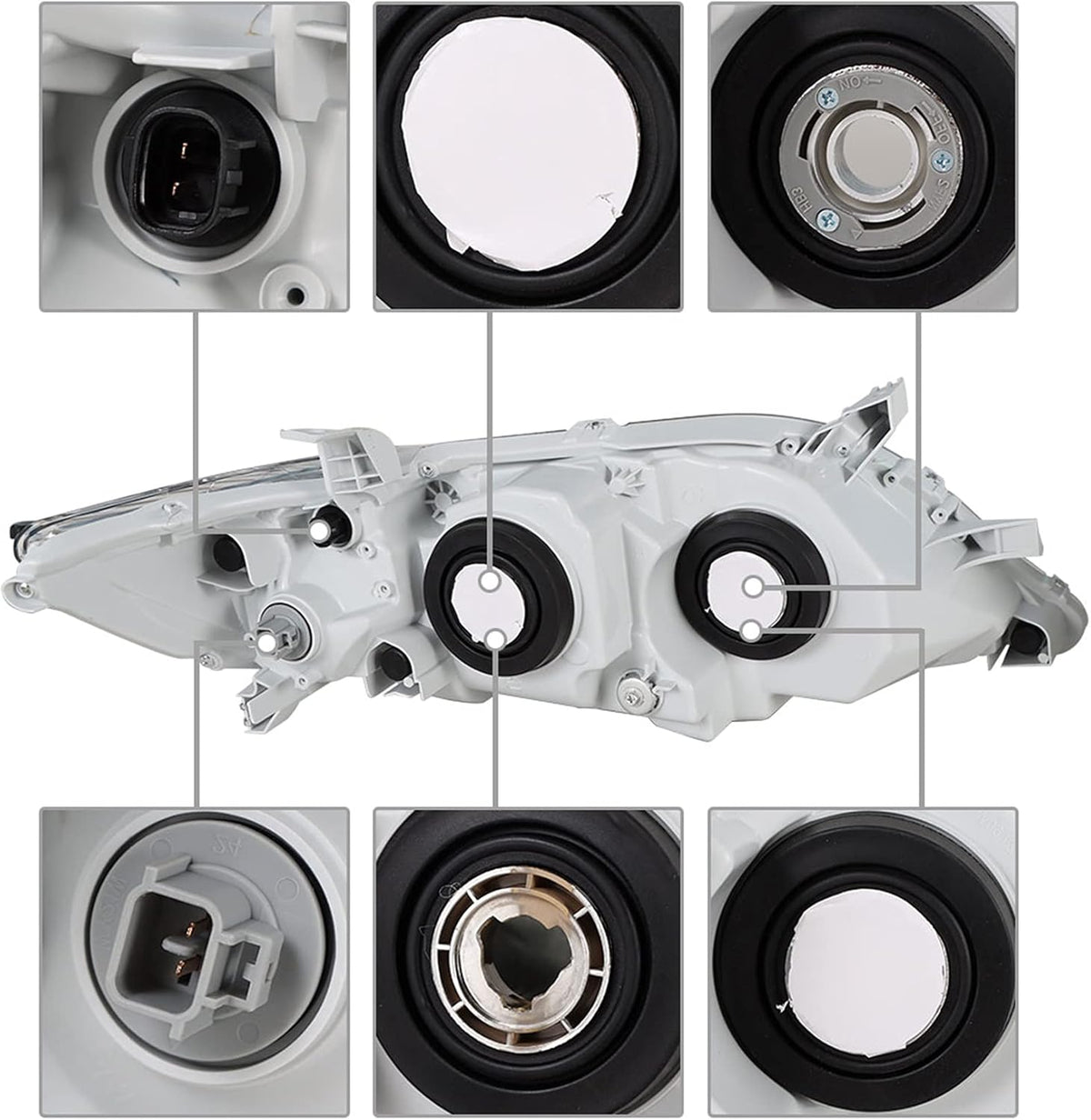Headlights Pair for 2010 2011 Toyota Camry SE F5810