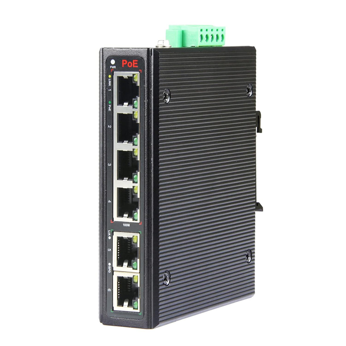 Industrial PoE Switch 6-Port, 4 PoE Ports, 2 Uplink Ports, Pack of 2 J6720