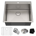 22-inch Drop-In 16 Gauge Stainless Steel Single Bowl Utility Sink C3718