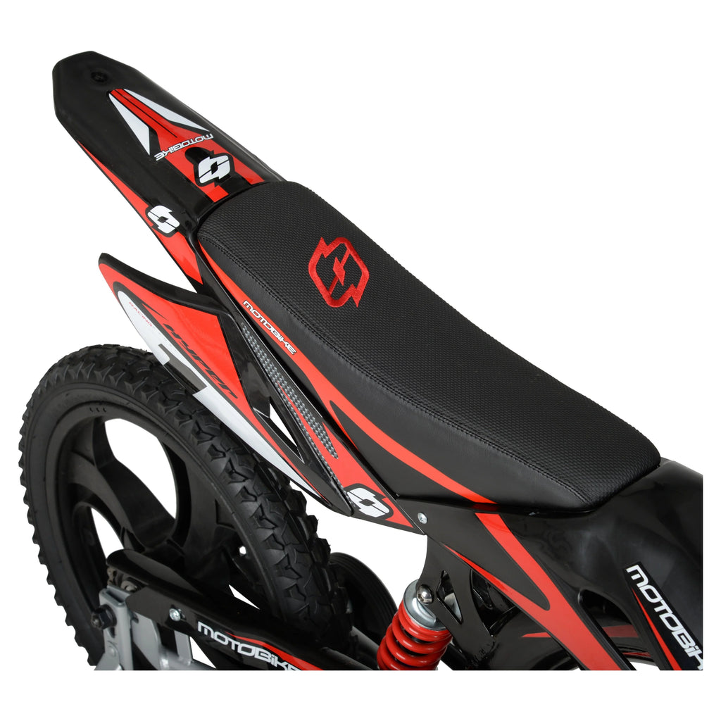 16 Kids Moto Bike with Training Wheels, Black/Red U96022