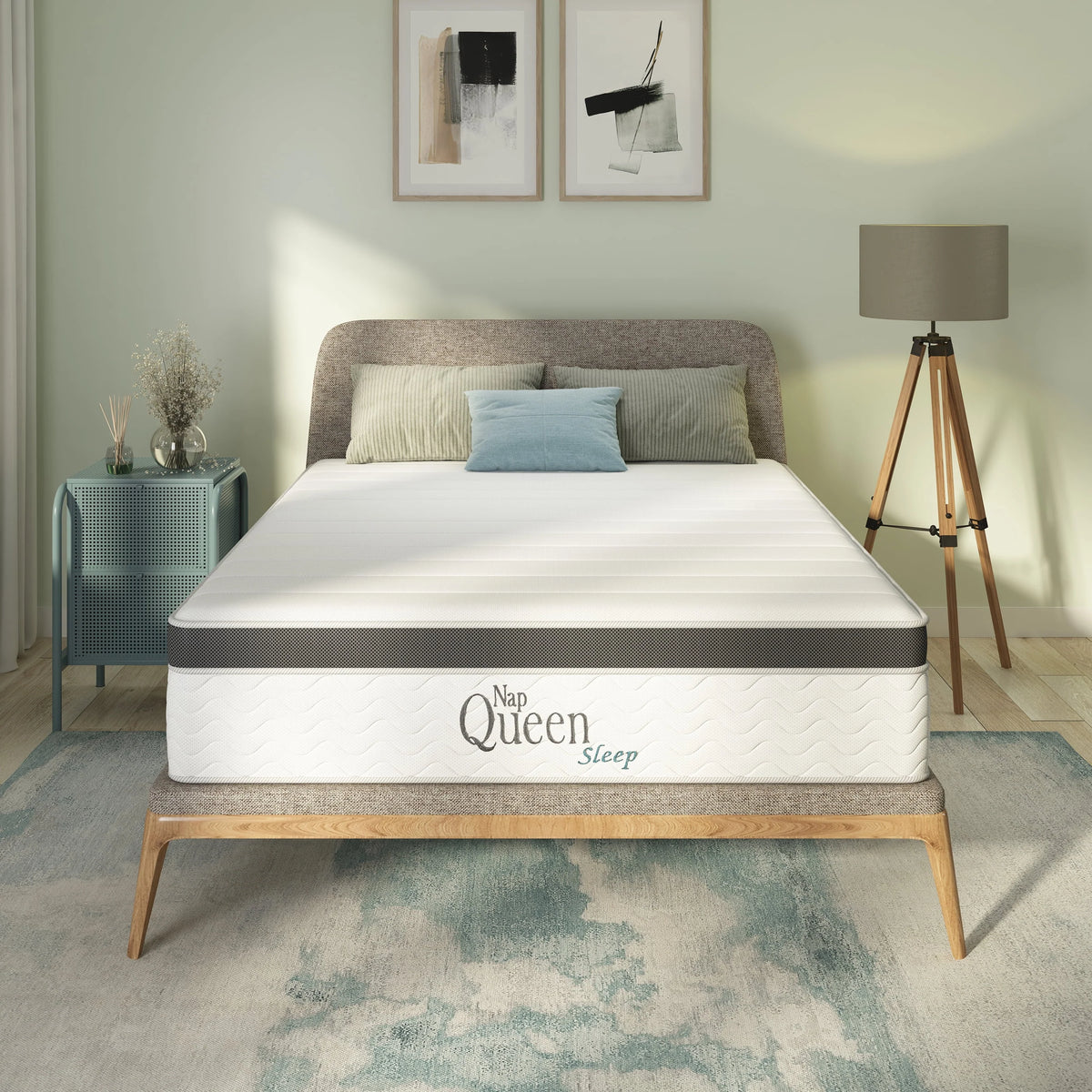 Queen 8” Hybrid Gel Memory Foam and Coils Mattress X5683