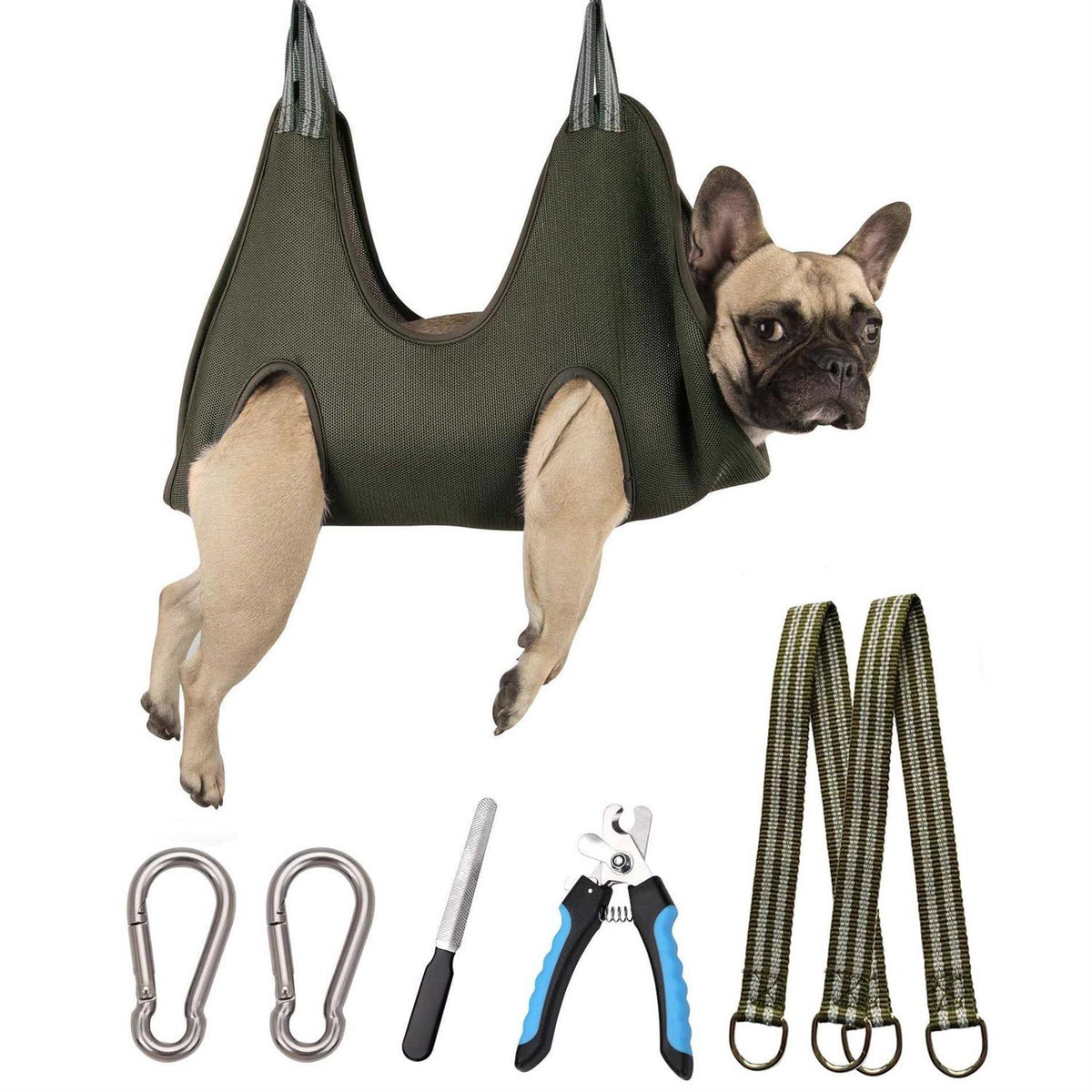 10 in 1 Pet Grooming Hammock Harness with Nail Clippers S8864