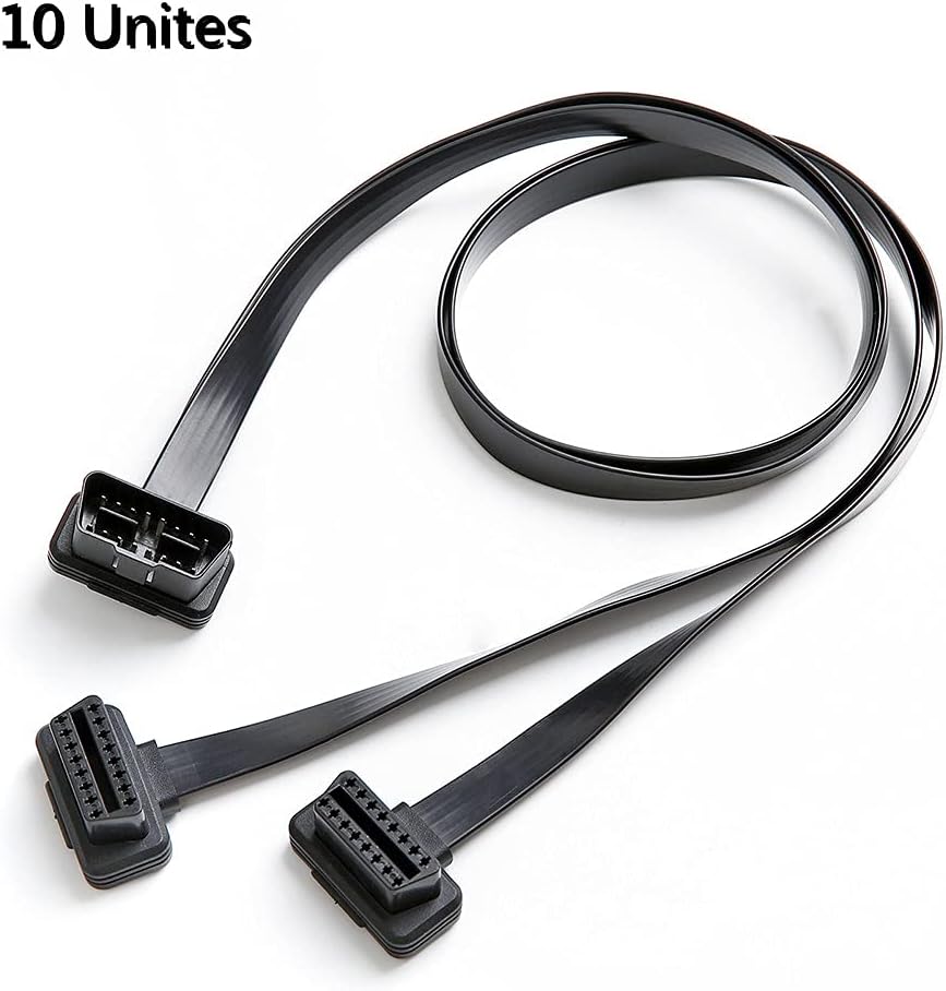 OBD2 16 Pin Splitter Extension Cable Adapter 10 Pack T641343