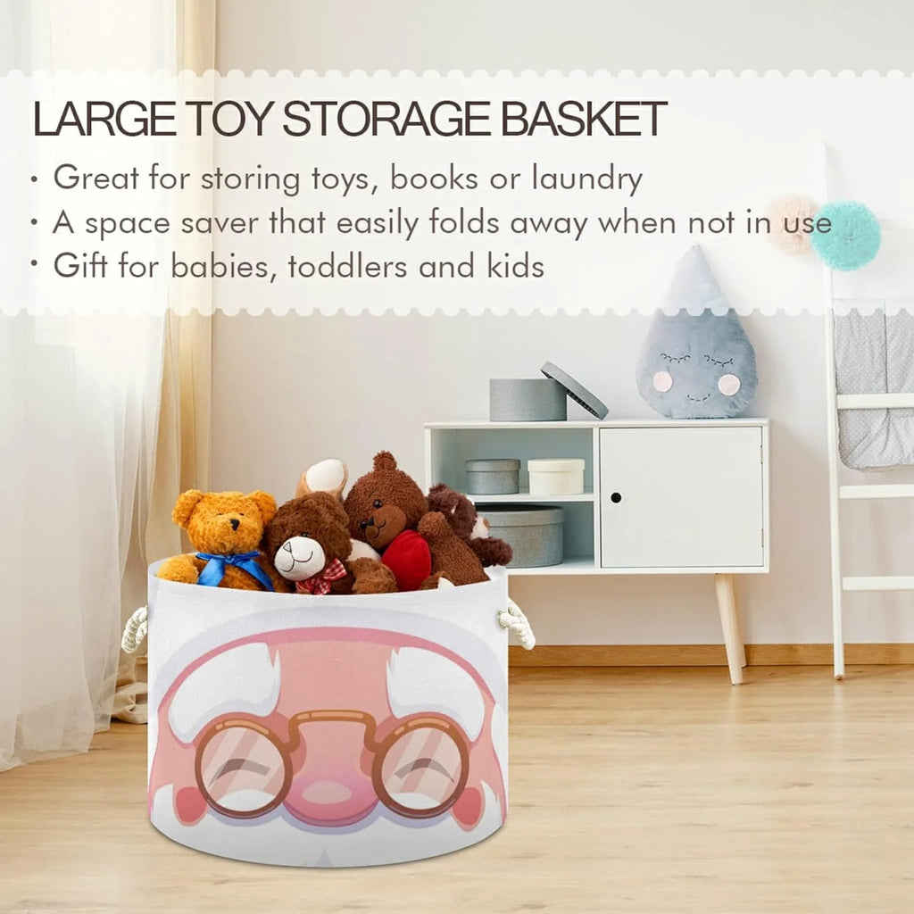Large Collapsible Storage Basket with Handle N111