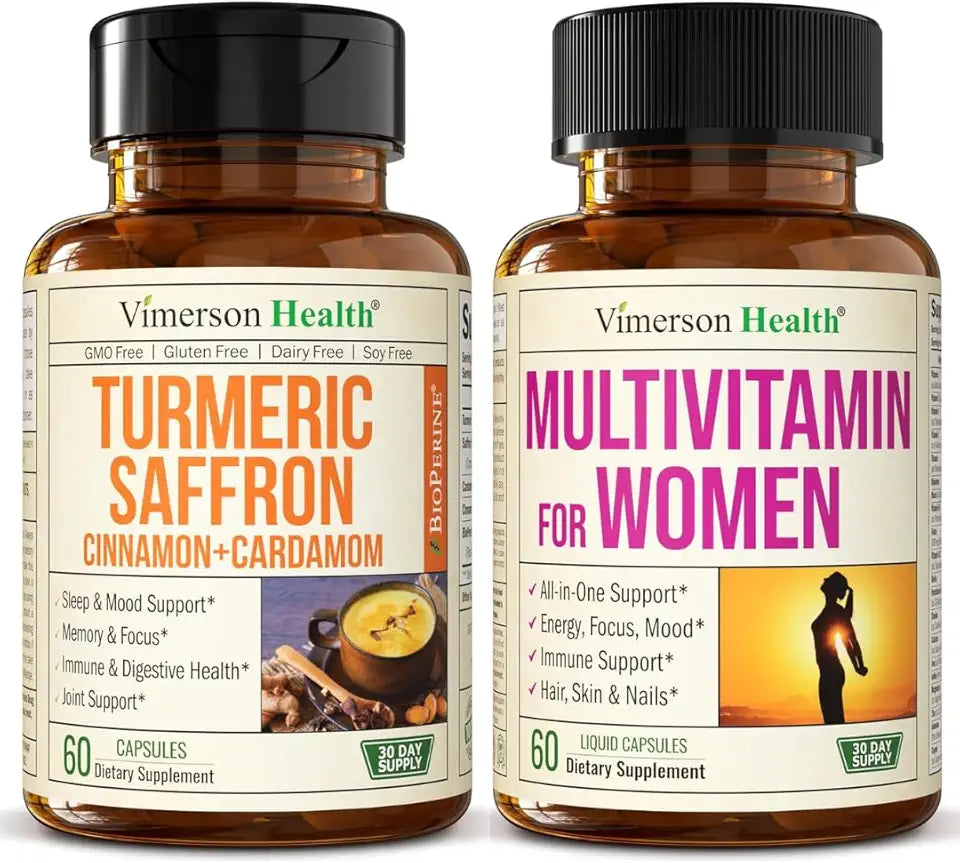 Turmeric Saffron & Women's Liquid Multivitamin Bundle P1232