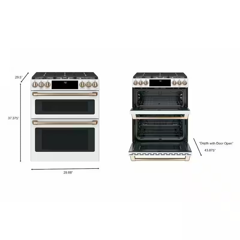 6.7 cu. ft. Smart Slide-In Double Oven Gas Range with True Convection, Air Fry W703
