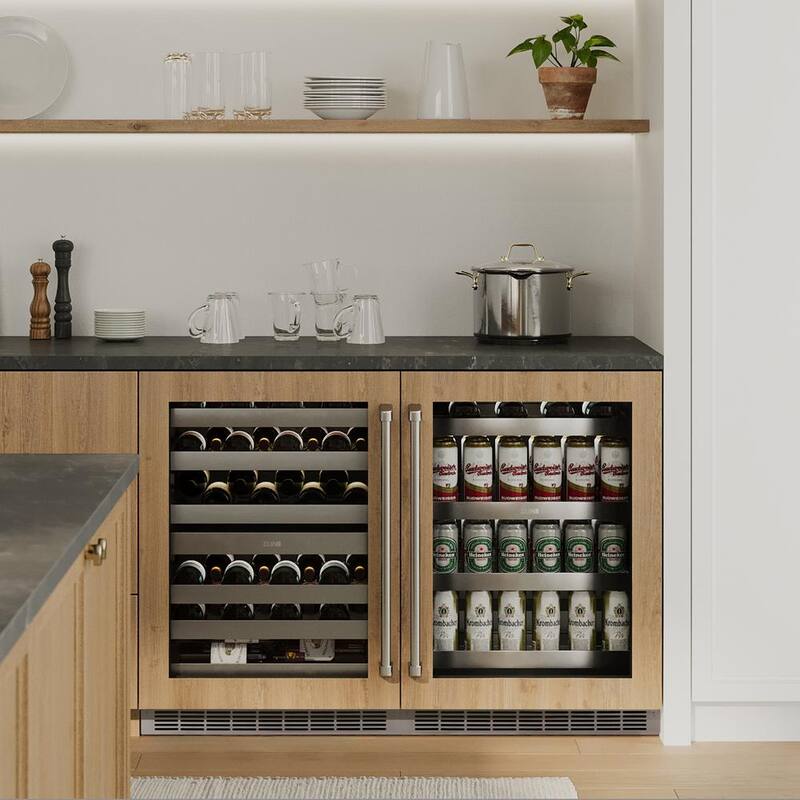 24 in. Single Zone 151-Can Panel Ready Beverage Fridge with Glass Door N7052
