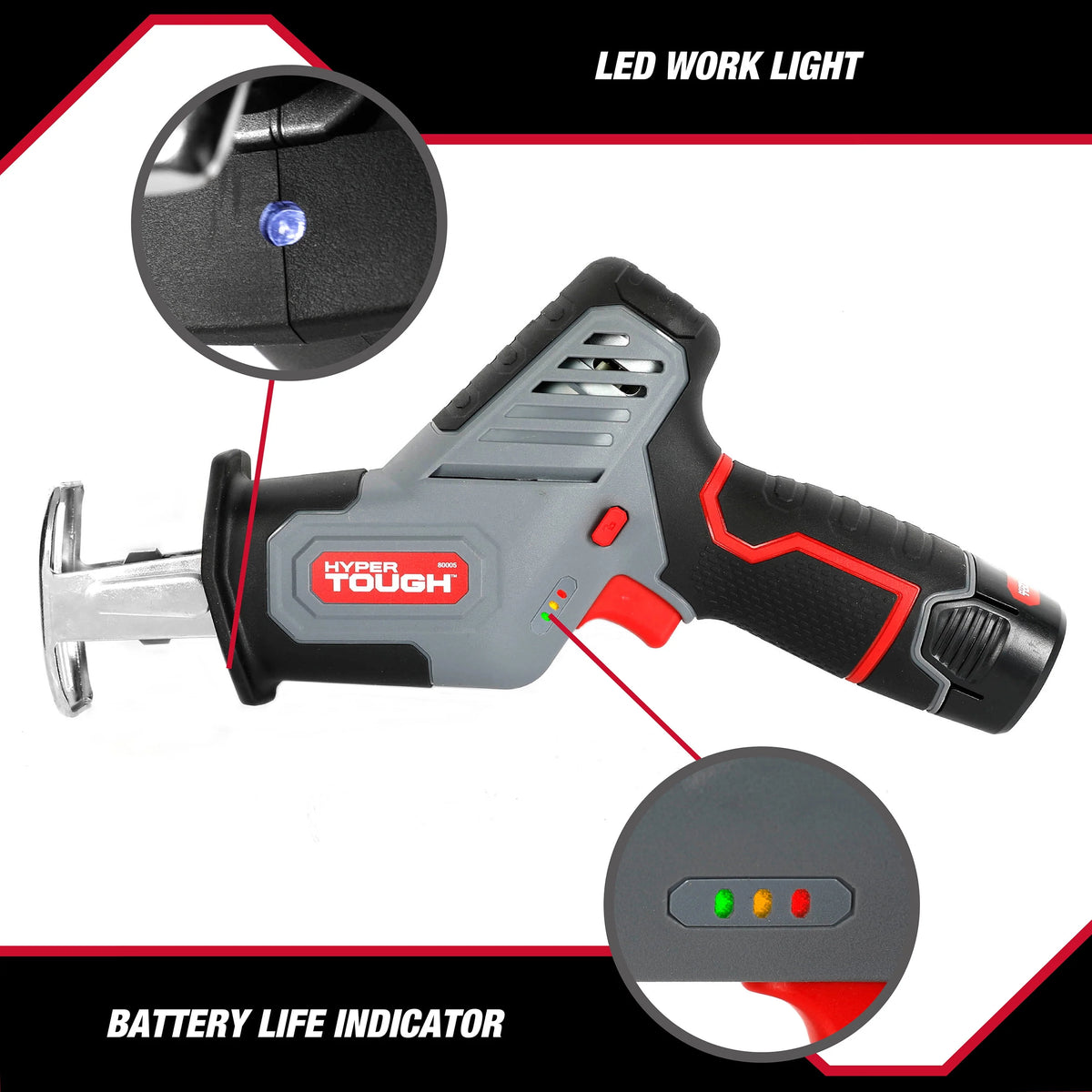 12V Max Lithium-Ion Compact Reciprocating Saw with Battery and Charger H759