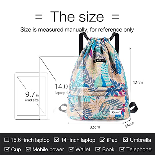 Drawstring Backpack with Mesh Pockets T2619
