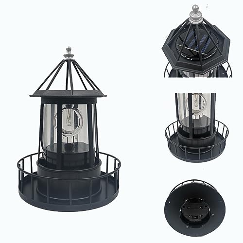 Black IP66 Waterproof Solar LED Lighthouse W84789