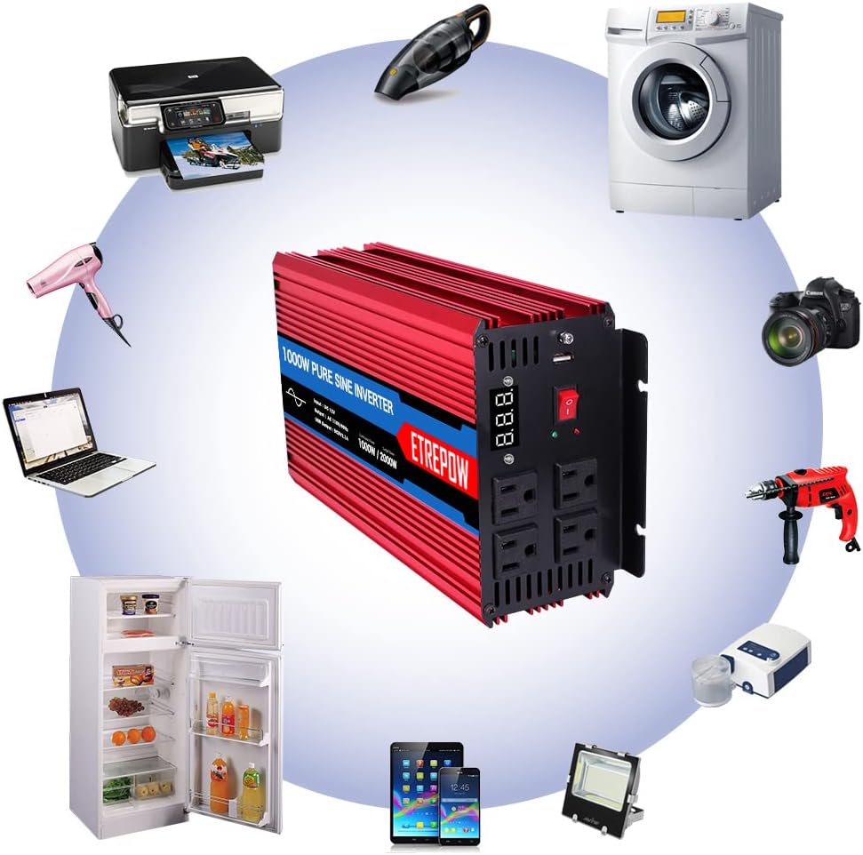 3000 Watt Pure Sine Wave Power Inverter 12V DC to 110V AC R58873