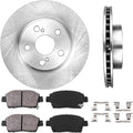 Premium 5 Lug Brake Disc Rotors with Ceramic Brake Pads and Clips P72510