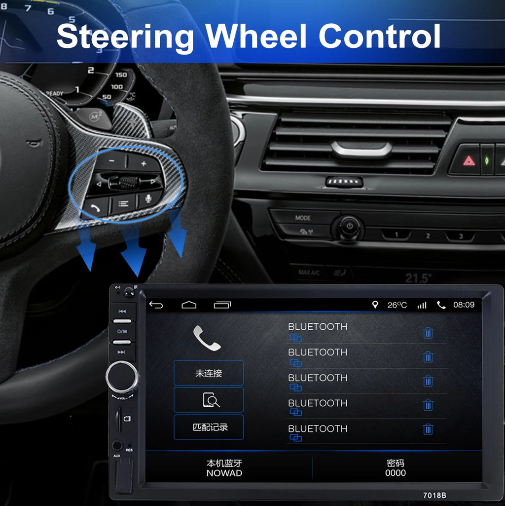 Double DIN Car Stereo with 4 LED Rearview Camera M5700