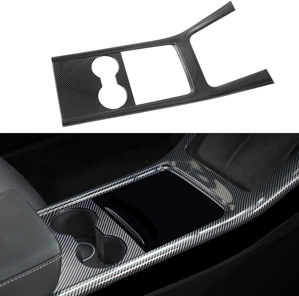 Dashboard Cover ABS Plastic Imitation Carbon Fiber Pack of 2 O5739