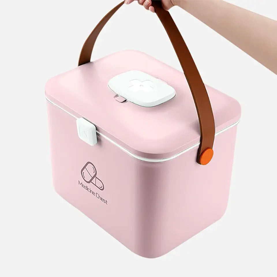 Blue Double-Layer Medicine Box U852
