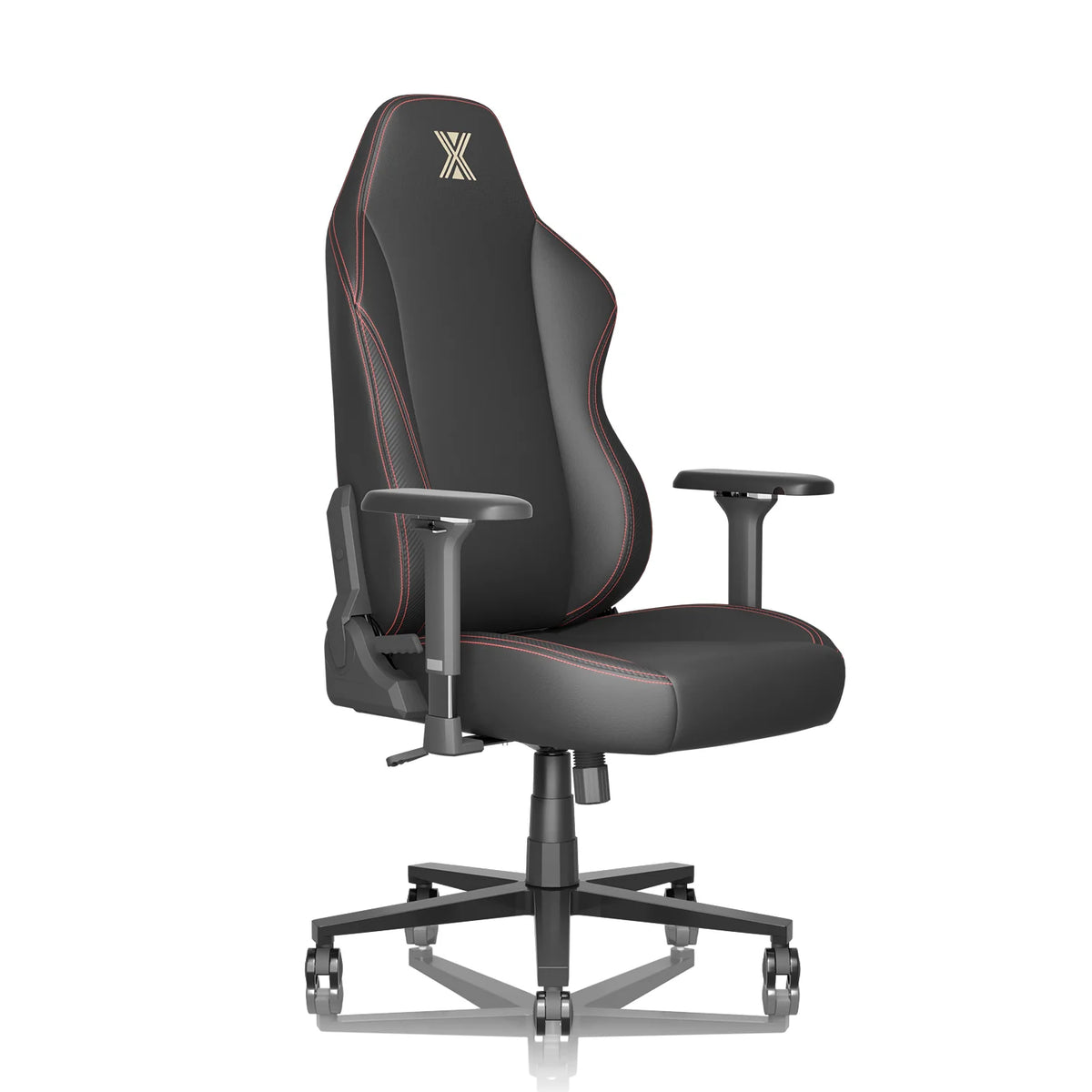 Black PU Leather Ergonomic Gaming Chair with Lumbar Support L6512
