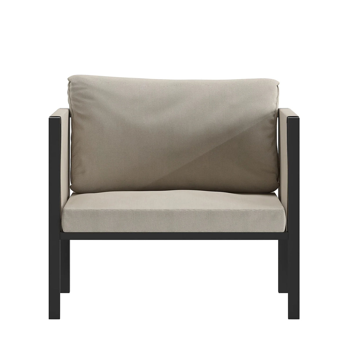 Light Gray Steel Patio Lounge Chair D1322