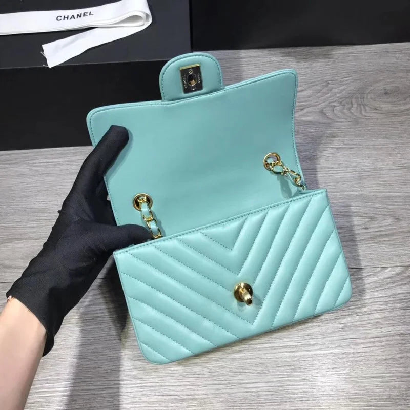 Lambskin Chevron Flap Bag A2513
