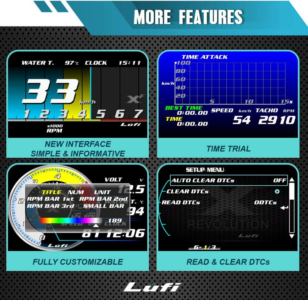 OBD2 Gauge Display Head Up Display W44298