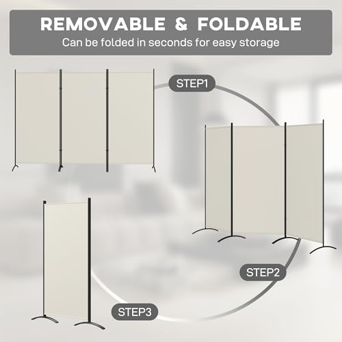 6 Ft Tall Folding Room Divider K93873
