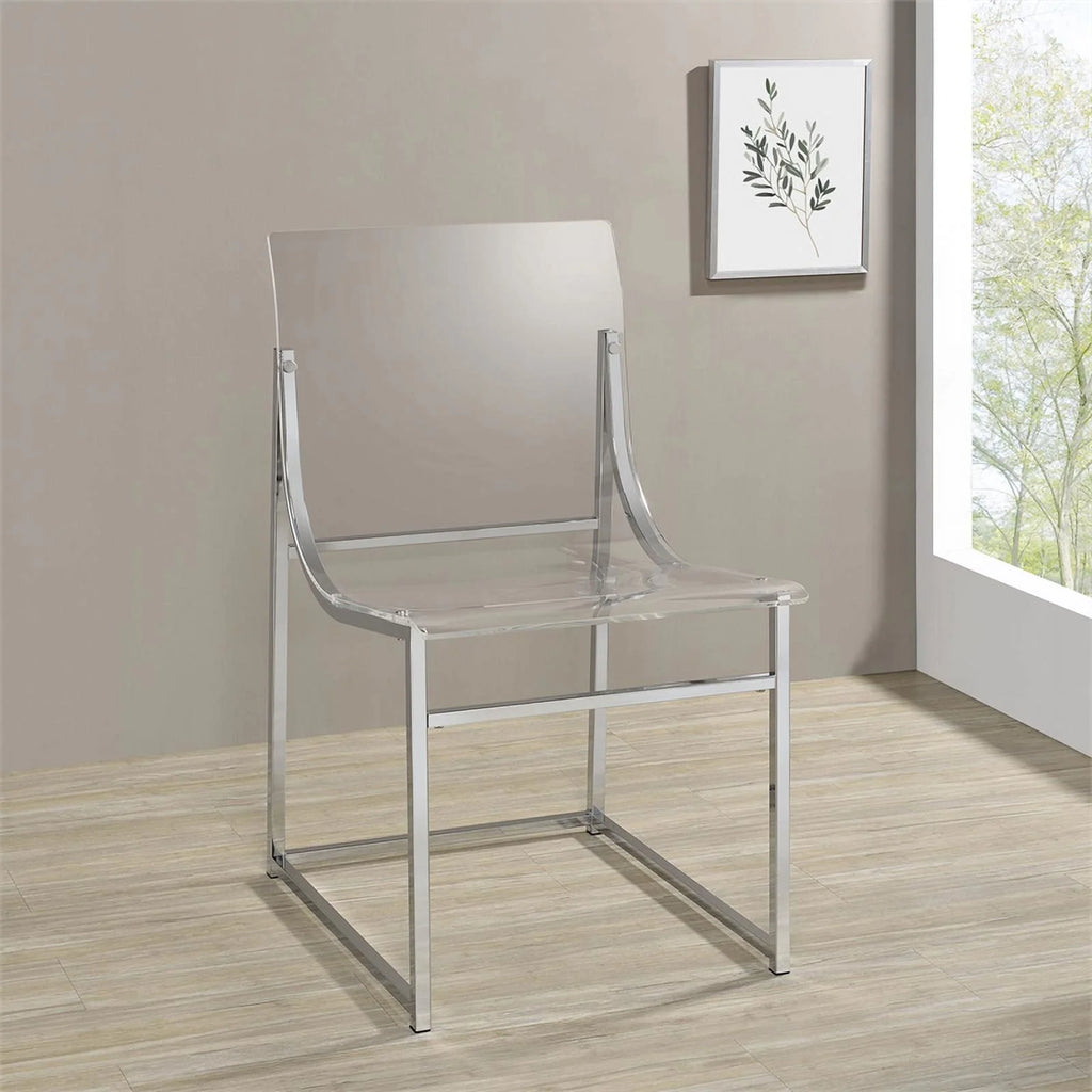 Modern Metal Acrylic Dining Side Chair L158227