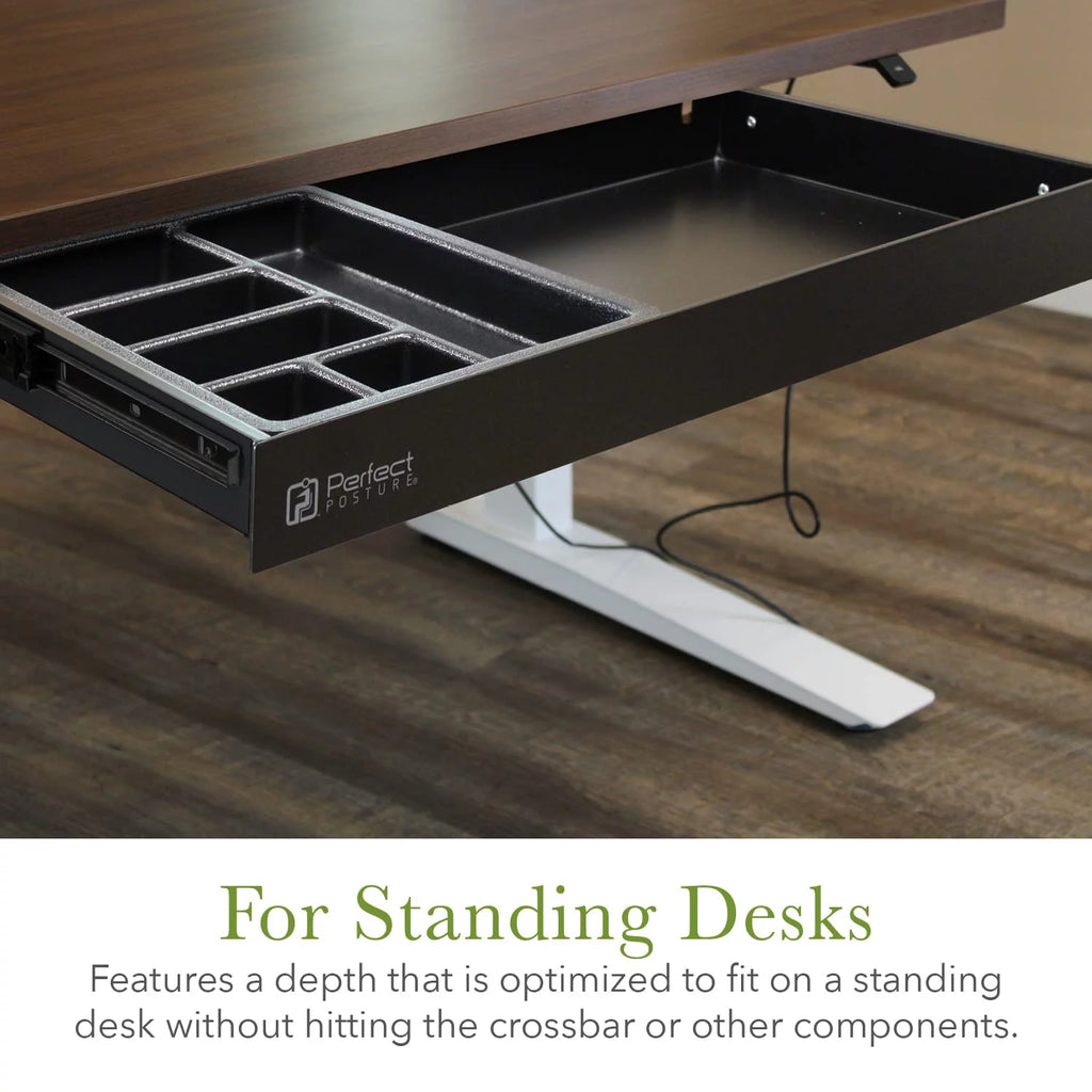 Under Desk Drawer & Organizer with Lock, Black I329