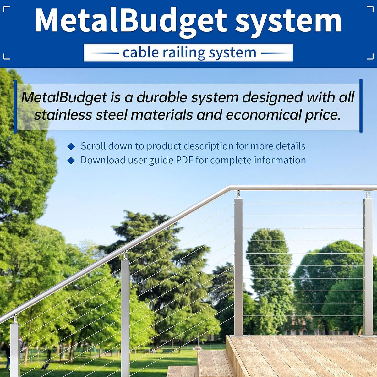 165Feet 5/32 Stainless Steel Wire Rope Cable Railing V31082