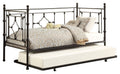 Black Twin Metal Daybed with Trundle K324