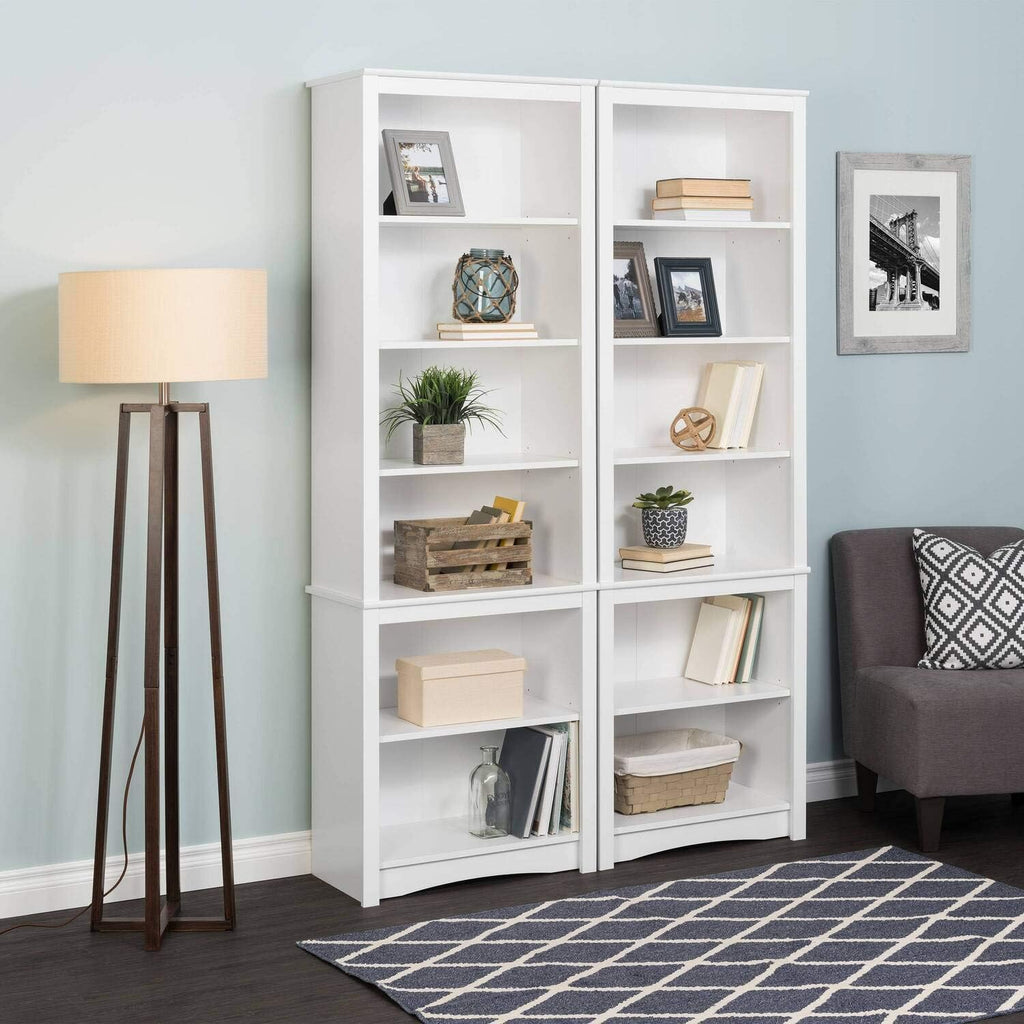 White Tall Bookcase D1315