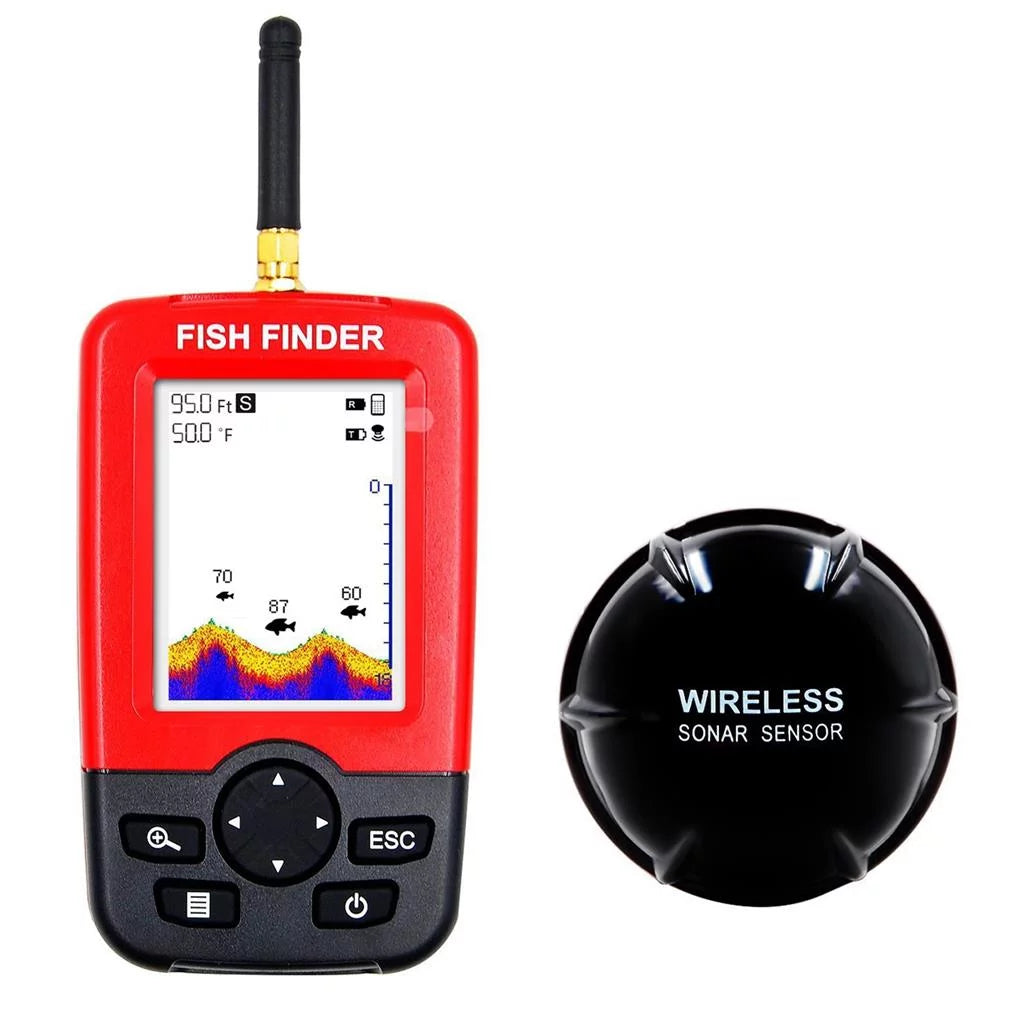 Portable Wireless Sonar Sensor Fishfinder Depth Locator LCD Display Z558