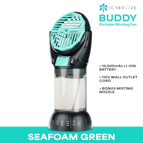 Portable Misting Fan with 10,000 mAH Battery and 1.5-Liter Water Tank M19483