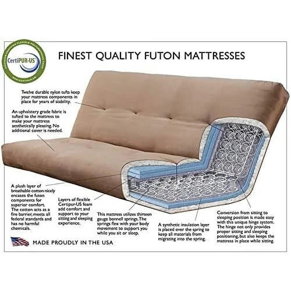 Full Size Linen Futon Mattress N86439