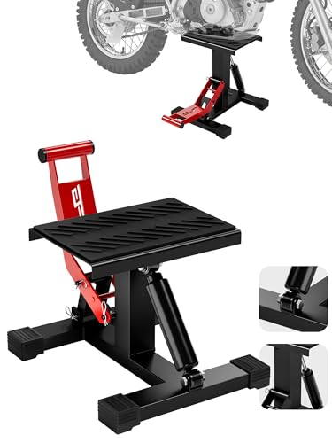 Motorcycle Dirt Bike Stand, 1000Lbs Capacity Height Adjustable Lift Jack - Black W656