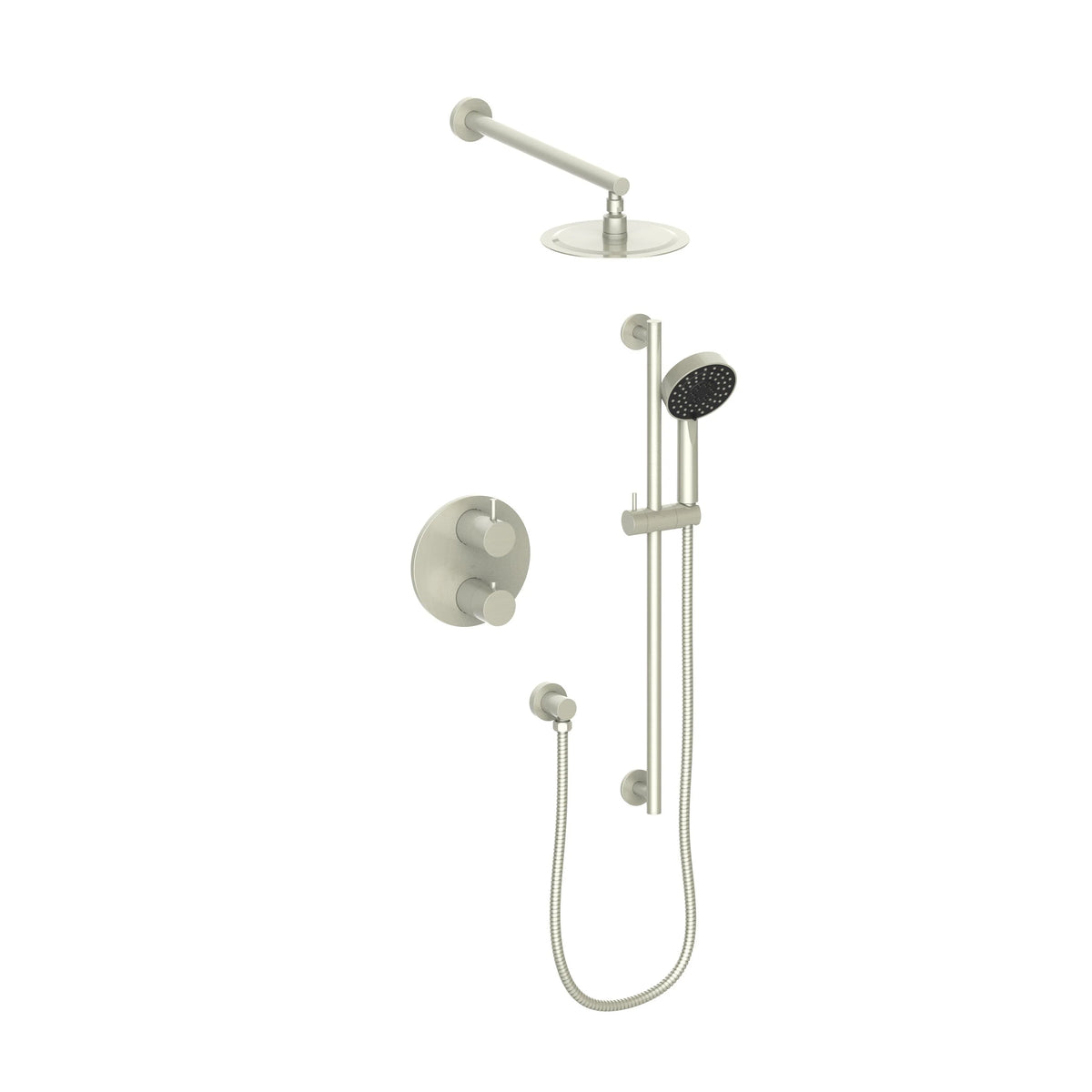 Brushed Nickel Thermostatic Shower System P72994