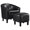 Faux Leather Tub Chair with Ottoman, Black K42671