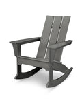 Slate Grey Recycled Plastic Adirondack Rocker E3915