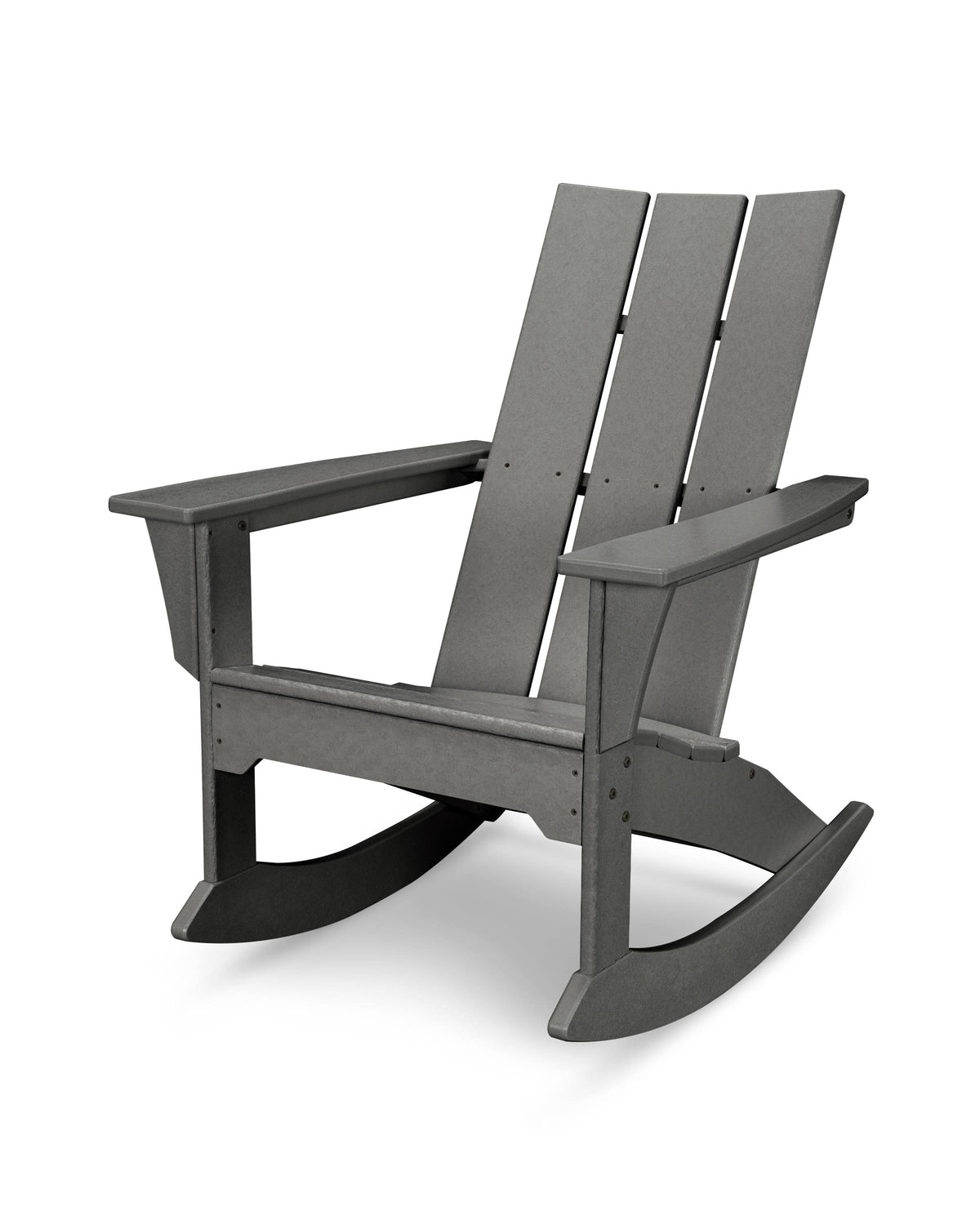 Slate Grey Recycled Plastic Adirondack Rocker E3915
