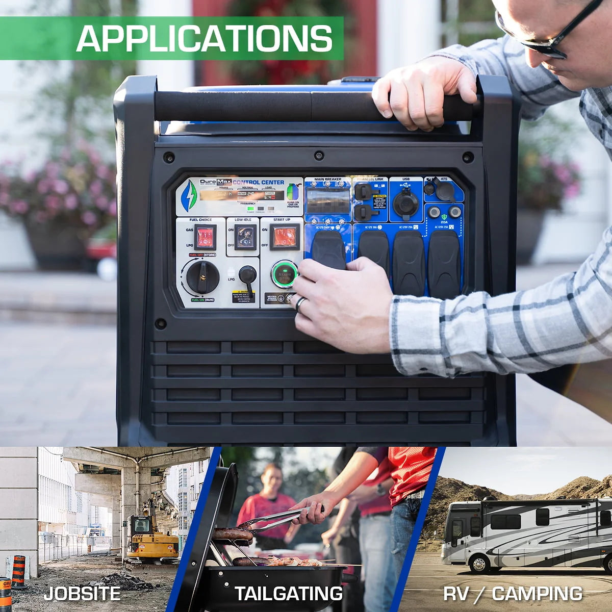 9000 Watt Dual Fuel Inverter Generator with CO Alert A80160