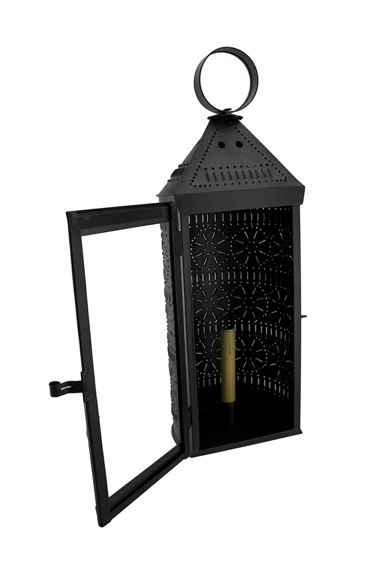 22 inch Glass Front Electric Candle Lantern L697815
