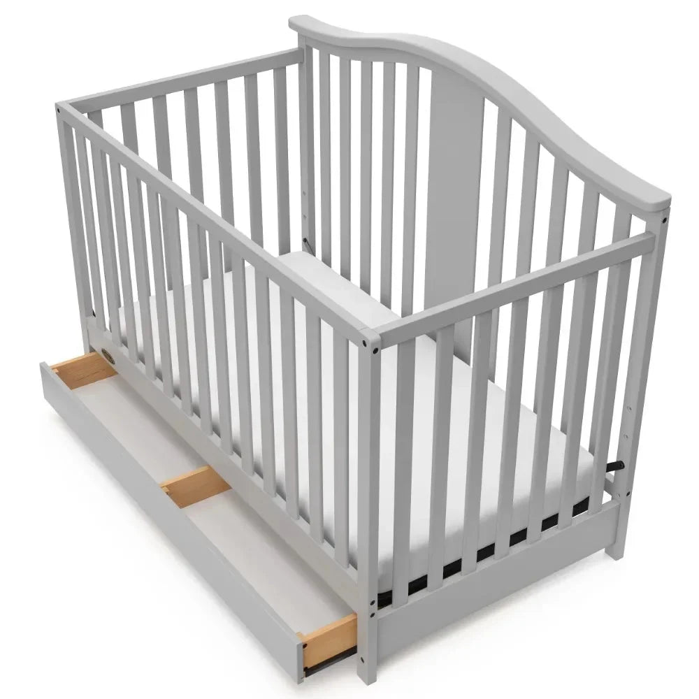 Espresso Convertible Baby Crib with Drawer H8851